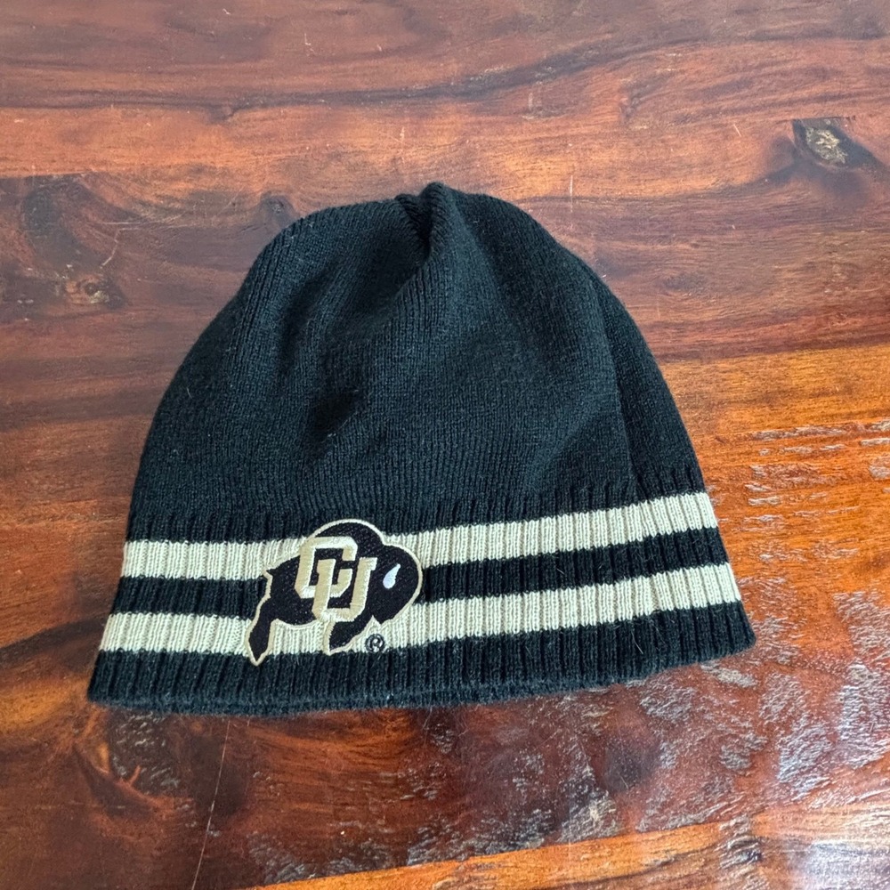 Coors Light x CU Buffaloes Beanie Black Striped Knit Hat University of Colorado